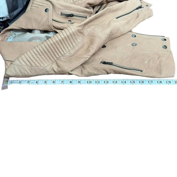 FIRTH Lamb's Leather Jacket Tan Moto Size‎ S - Picture 14 of 14